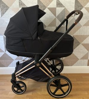 Cybex Priam Rose Gold Pushchair Pram 3in1 Deep Black